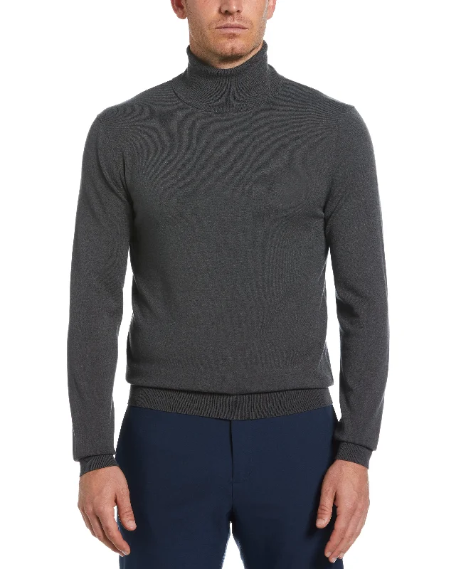 Weekend Specials to Savor Solid Tech Knit Turtleneck Sweater