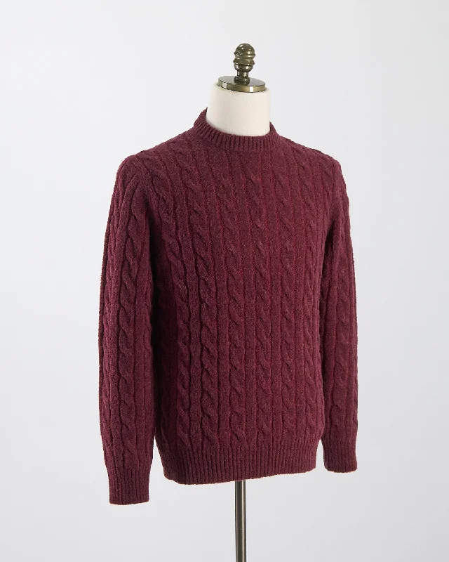 Weekend Deals to Brighten Your Day Plush Comfy Cableknit Crewneck Sweater