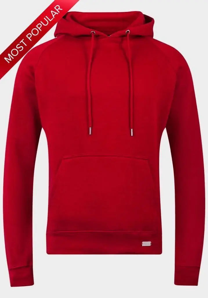 Markdowns Brave Soul - Mens Red Fleece Lined Pocket Hoodie
