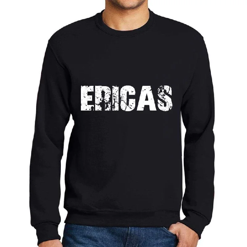 Weekend Offers That Impress Men's Printed Graphic Sweatshirt Popular Words ERICAS Deep Black Weekend Offers That Impress Men's Printed Graphic Sweatshirt Popular Words ERICAS Deep Black