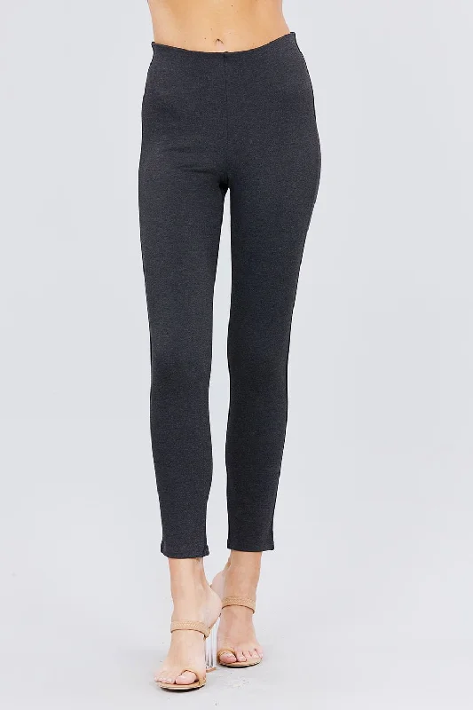 Online Exclusive Waist Elastic Band Ponte Pants