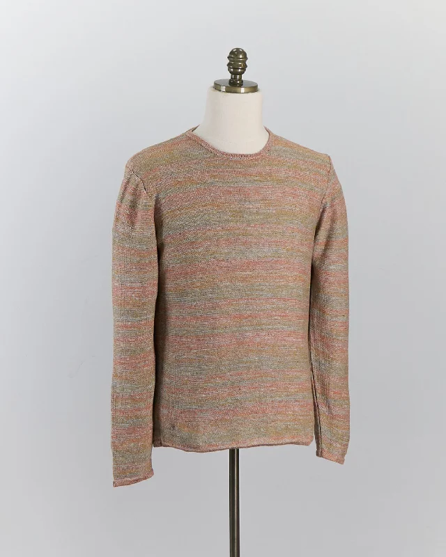 Clearance Sale Bun Na Spreire Shadow Multicolour Stripe Linen Crewneck