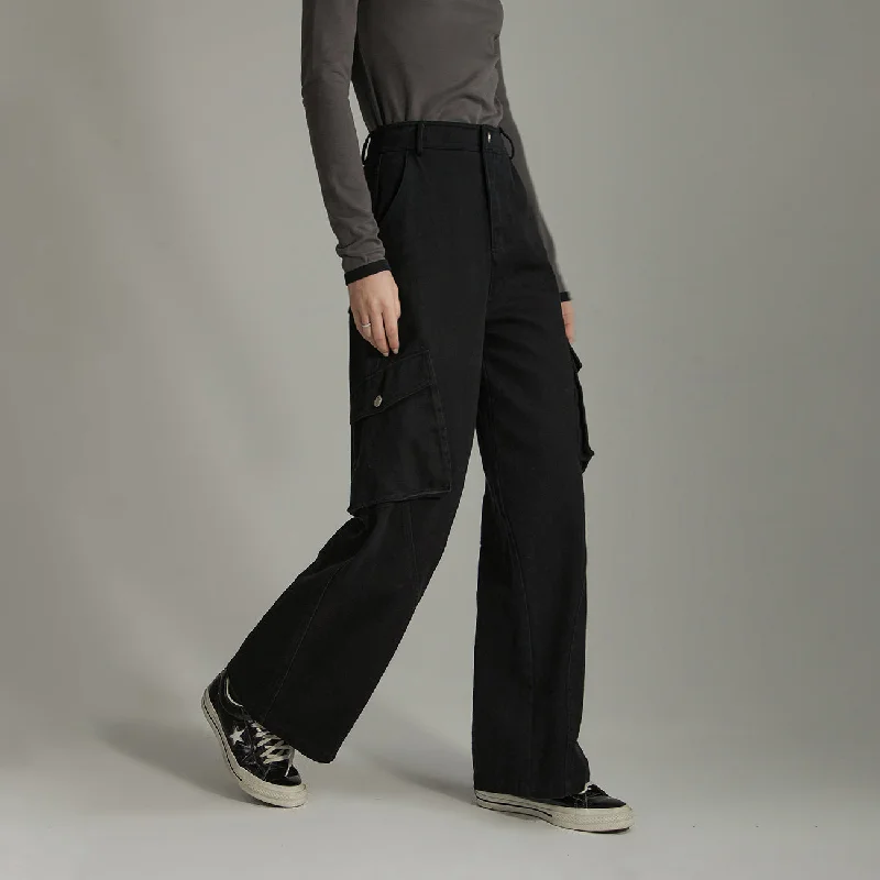 Weekend Savings Extravaganza Color Pocket Wide Casual Pants