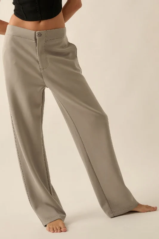 Shop and Save Premium Scuba High Waist Button Zip Up Fly Pants