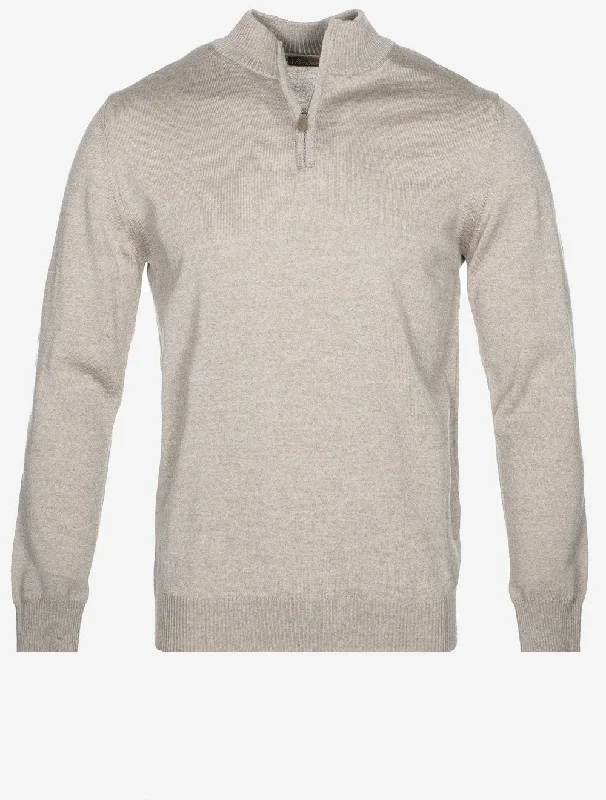Shop and Save Stenstroms Strickpullover mit halbem Reißverschluss aus Merinowolle, Beige