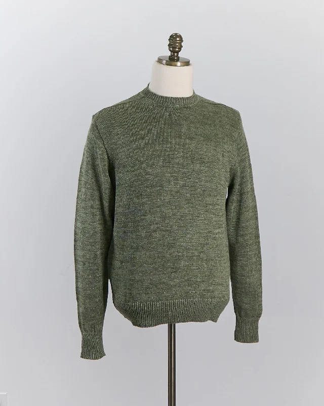Act Now 100% Washed Linen Stretch Crewneck
