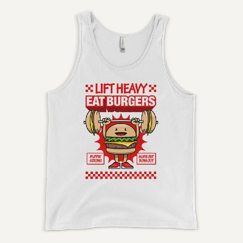 Huge Savings Lift Heavy Eat Burgers Men’s Tank Top