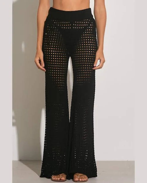 Weekend Offers That Shine High Waisted Crochet Cover-Up Pant
