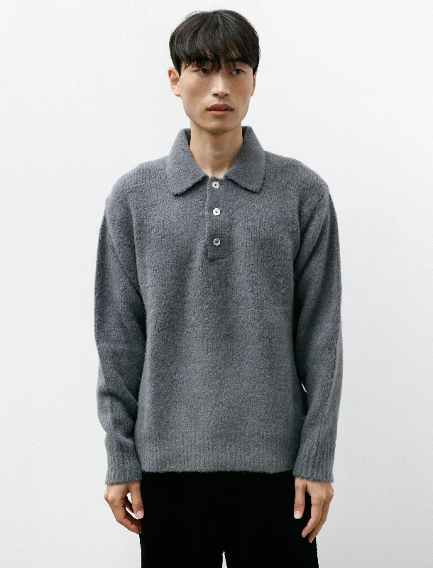 Weekend Deals That Please Rasmus Relaxed Brushed Polo Mouse Grey