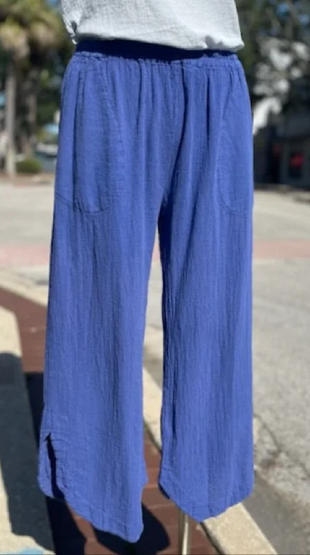 Weekend Savings Galore Deloris Pants 100% Cotton Gauze- With Pockets!