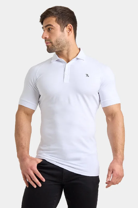 Year-End Sale Athletic Fit Polo Shirt in White