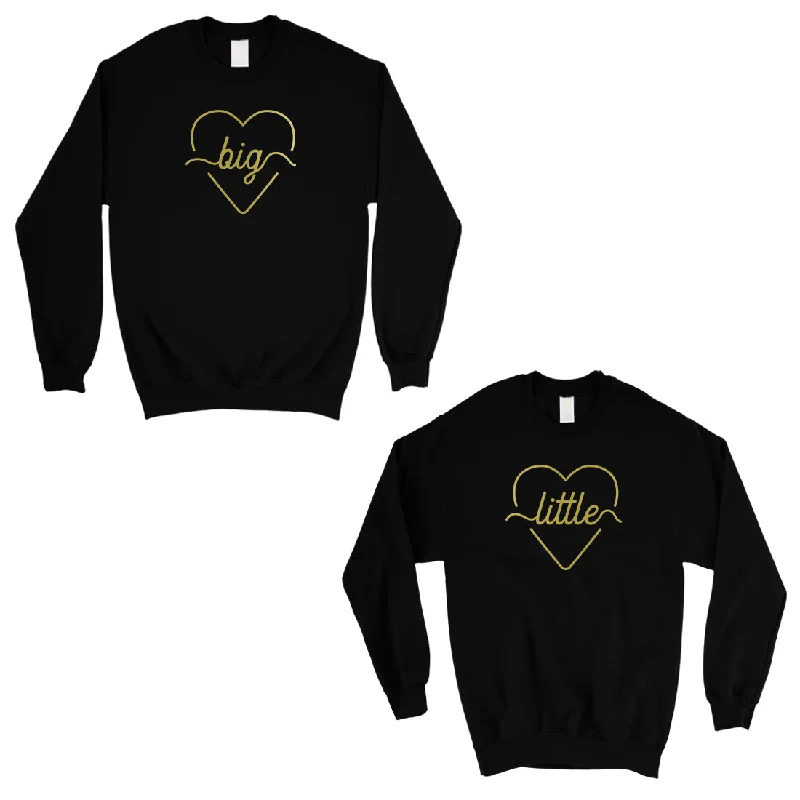 Referral Discount Big Little Line Heart-GOLD Unisex Crewneck Sweatshirt Sympathetic