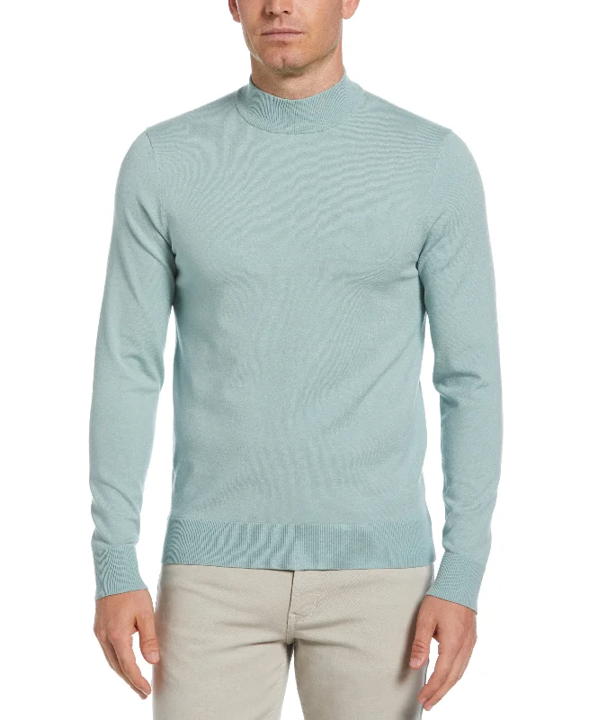 Weekend Specials to Delight Tech Knit Mock Neck Pullover Sweater
