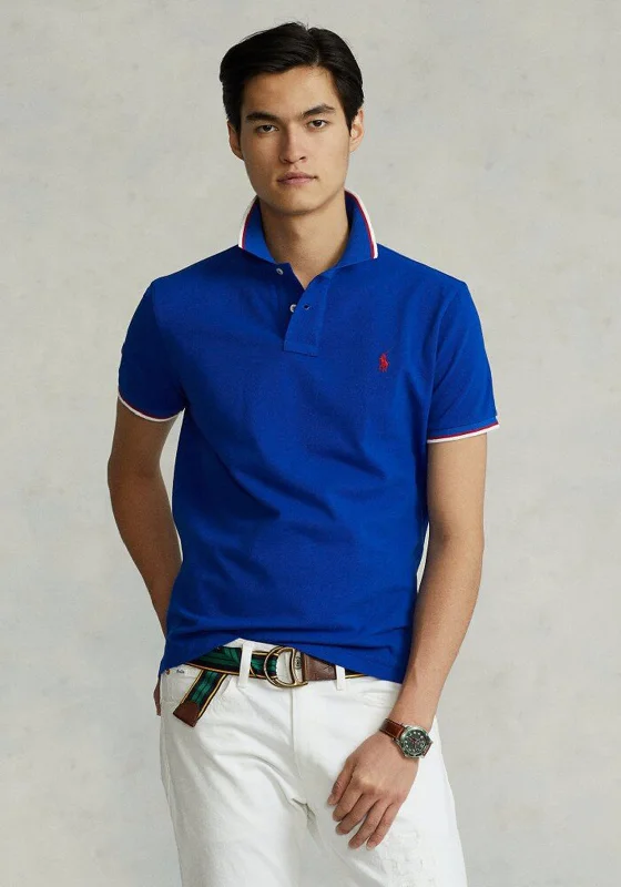 Limited Time Discount Ralph Lauren Contrast Trim Classic Polo Shirt, Blue