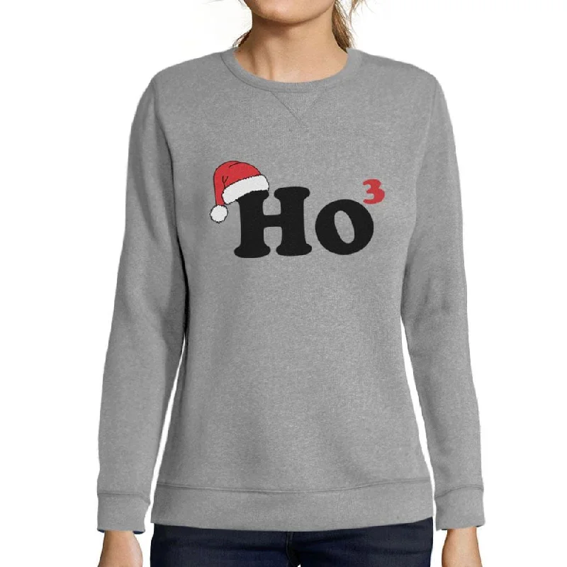 Online Specials ULTRABASIC - Graphic Women's Sweatshirt Sant's Hat Christmas Sweater Xmas Gift Ideas Grey Marl