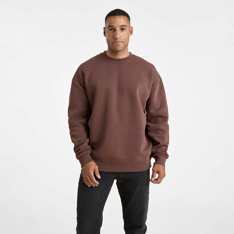 Clearance Sale Men's Classic Crewneck Sweatshirt | Coffee