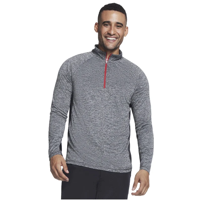 Midnight Madness Skechers Mens GoDri Charge Surge Half Zip Top