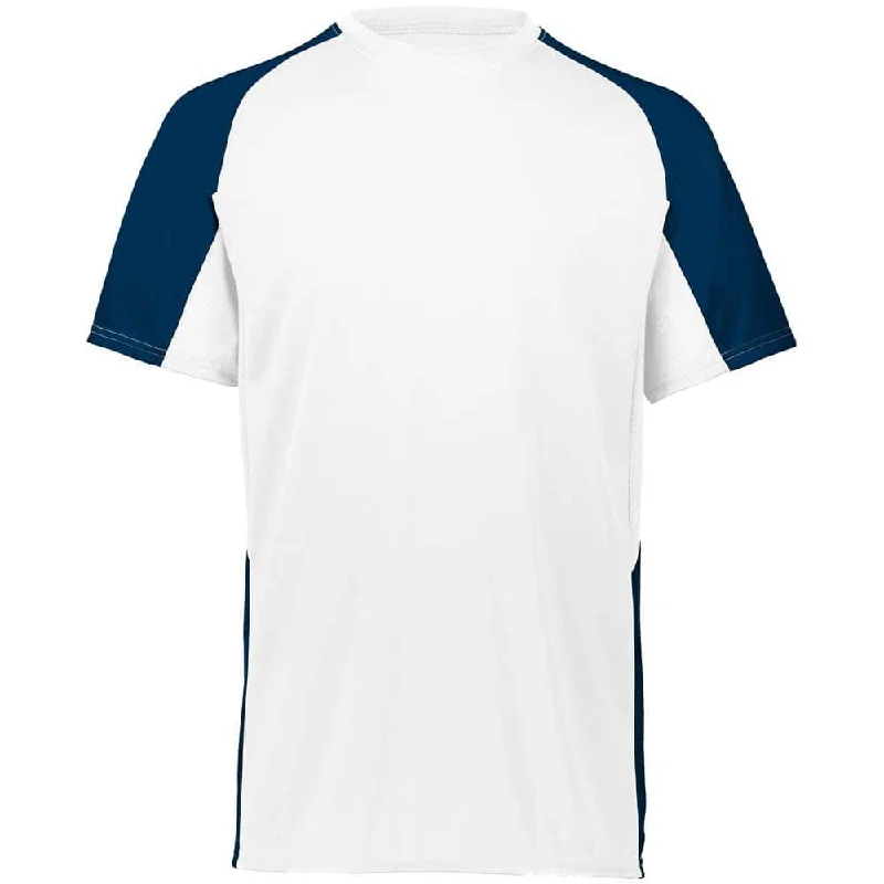 Weekend Discounts to Delight Cutter Baseball Jersey White-Navy
