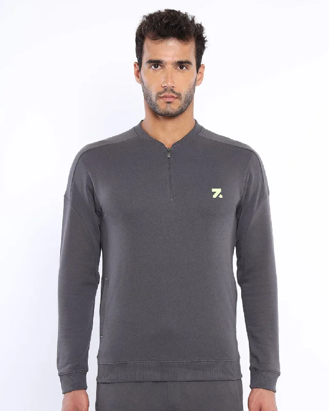 Deep Discounts SuperCotton Half Zipper Pullovers Black Pearl