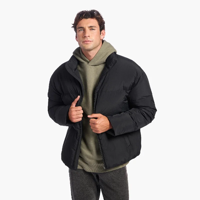 Stock Clearance Men's Peak Puffer Jacket | Black