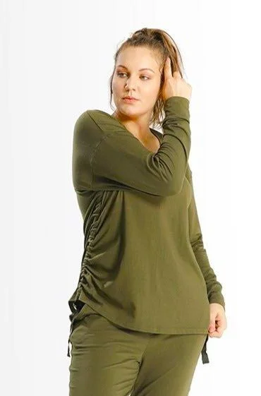 Take Action Kathy Top // Army Green