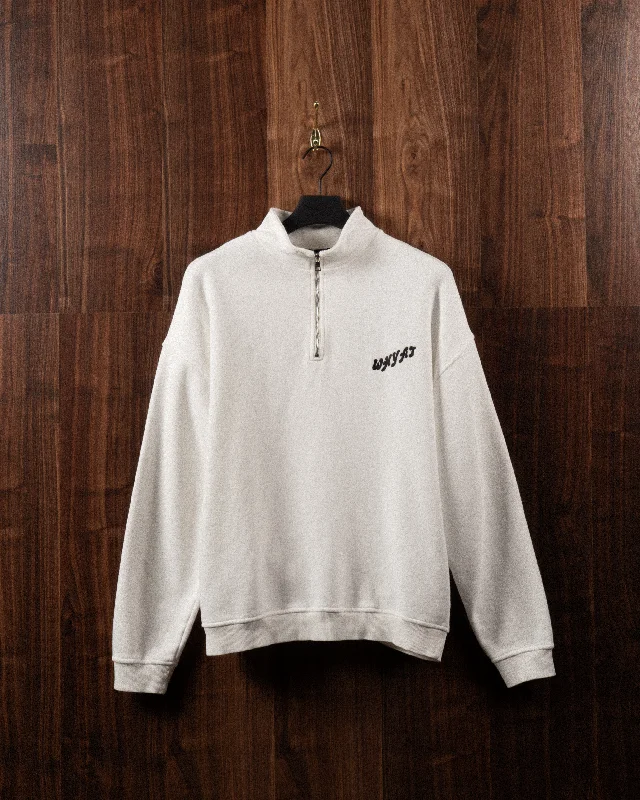 Friends and Family Sale WHYAT HALF-ZIP SWEATSHIRT MONTE-CARLO -WHITE