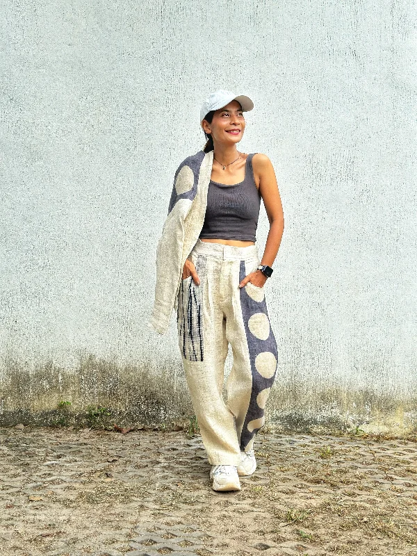 Crazy Deal Matching pants and jacket (shibori and dot)