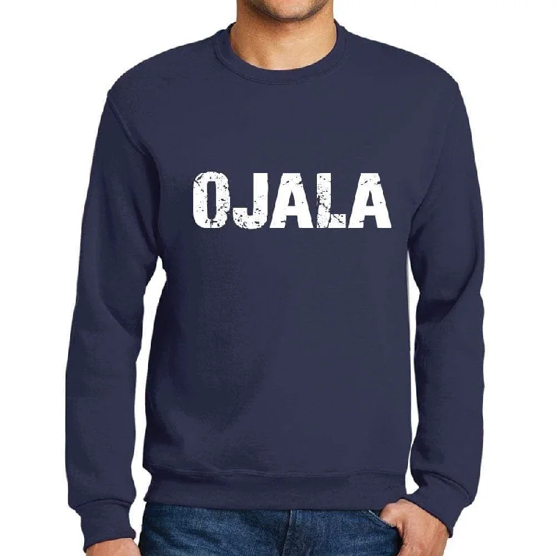 Weekend Discounts You Deserve Men's Printed Graphic Sweatshirt Popular Words OJALA French Navy Weekend Discounts You Deserve Men's Printed Graphic Sweatshirt Popular Words OJALA French Navy
