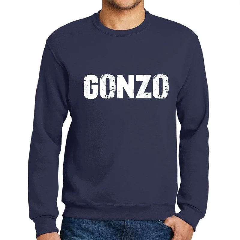 Get It Before It’s Gone Men's Printed Graphic Sweatshirt Popular Words GONZO French Navy Get It Before It’s Gone Men's Printed Graphic Sweatshirt Popular Words GONZO French Navy