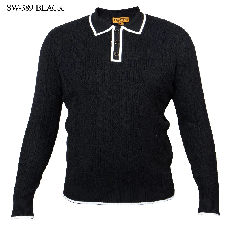 Limited Quantity L/S Design 2 Tone Collar Sweater