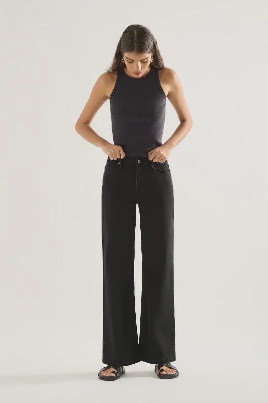 Weekend Savings Extravaganza Mia Mid Wide Leg Jean - Black
