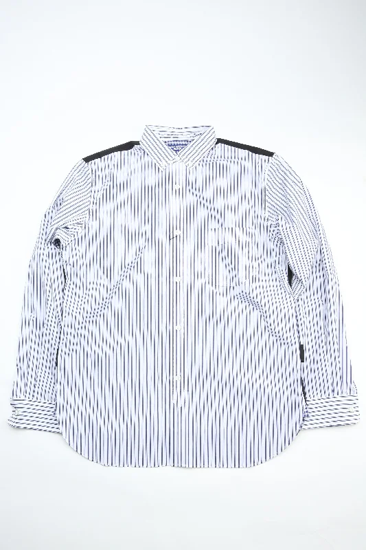 Savings Galore JUNYA WANTANABE MAN WL-B005-051-1-2 SHIRT - BLUE STRIPE / BLACK BACK