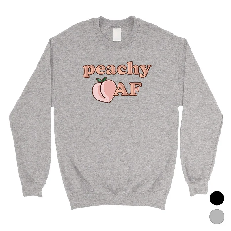 Weekend Savings Extravaganza 365 Printing Peachy AF Unisex Crewneck Sweatshirt Cute Graphic Winter Pullover Weekend Savings Extravaganza 365 Printing Peachy AF Unisex Crewneck Sweatshirt Cute Graphic Winter Pullover