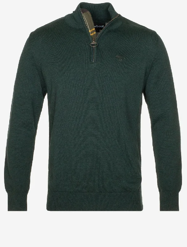 New Deal BARBOUR PIMA-BAUMWOLLE HALBREISSVERSCHLUSS GESTRICKTER JUM-Seetang