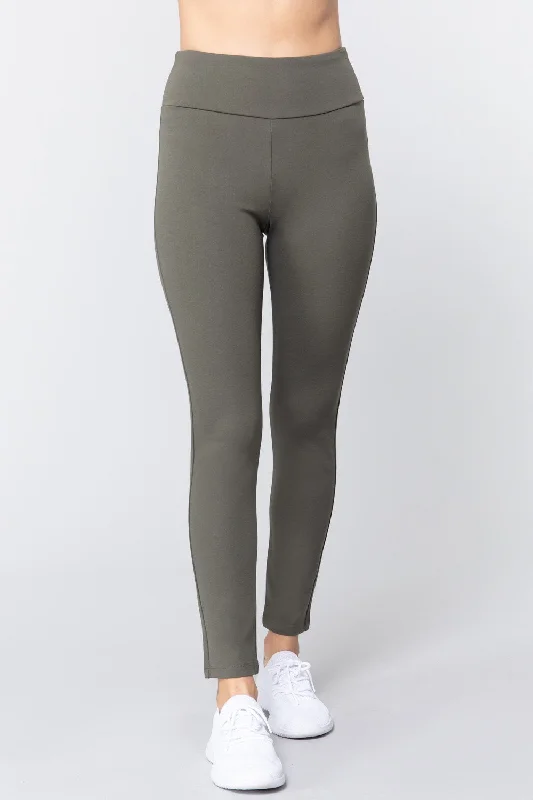 Instant Deal Waist Band Long Ponte Pants