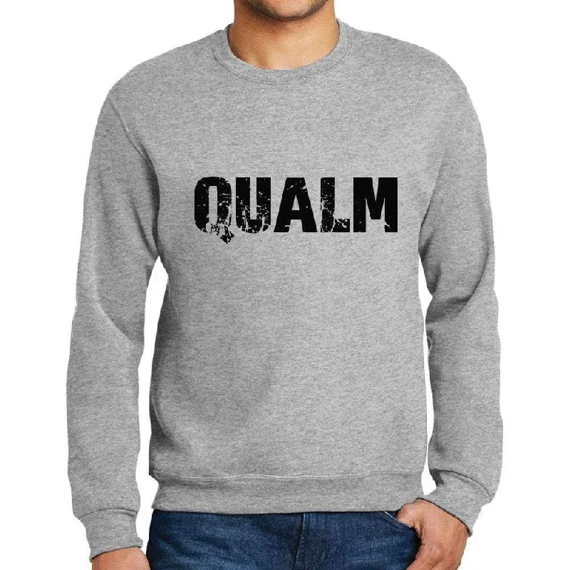 Weekend Bargains to Savor Men's Printed Graphic Sweatshirt Popular Words QUALM Grey Marl Weekend Bargains to Savor Men's Printed Graphic Sweatshirt Popular Words QUALM Grey Marl
