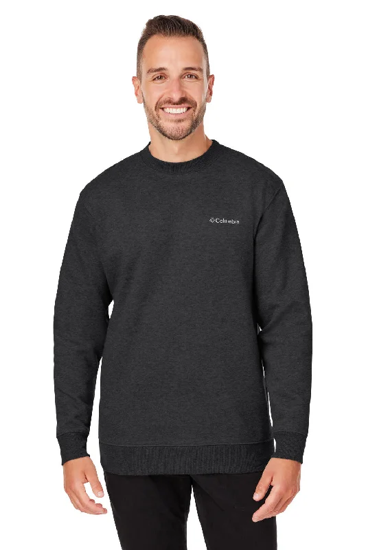 Limited Time Offer Columbia Mens Hart Mountain Long Sleeve Crewneck Sweater - Black - Closeout