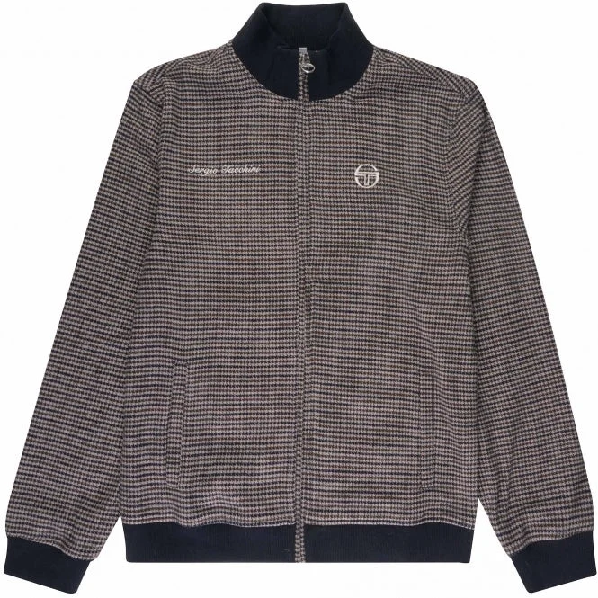 Limited Edition Sergio Tacchini Men's Blanchy Houndstooth Track Top Pelican