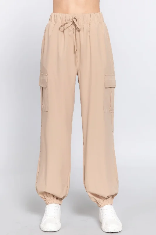 Weekend Discounts to Indulge In Light Weight Stretch Woven Cargo Jogger Pants