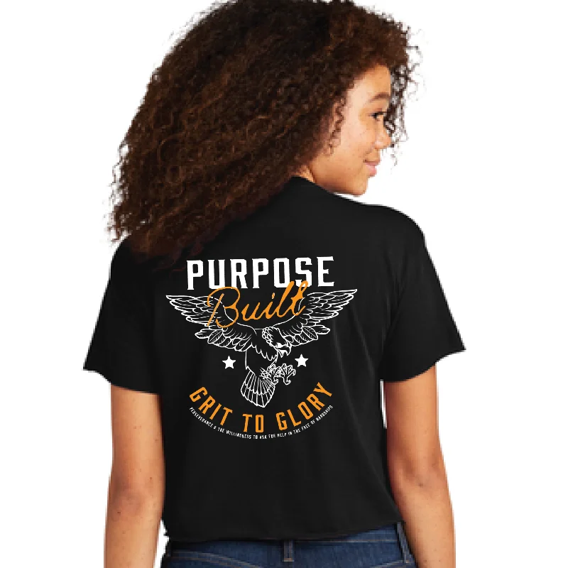 Unmissable Offer Grit To Glory Crop Tee, Black