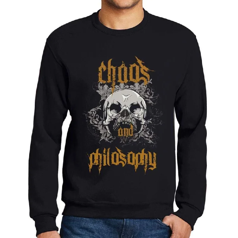 Weekend Savings Spectacular Ultrabasic - Homme Imprimé Graphique Sweat-Shirt Chaos and Philosophy Noir Profond Weekend Savings Spectacular Ultrabasic - Homme Imprimé Graphique Sweat-Shirt Chaos and Philosophy Noir Profond