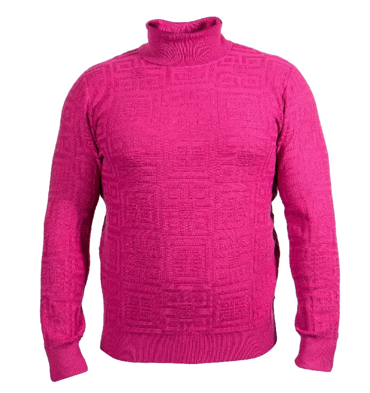 Sale Event Jacquard Print L/S Turtleneck | (Fuchsia)