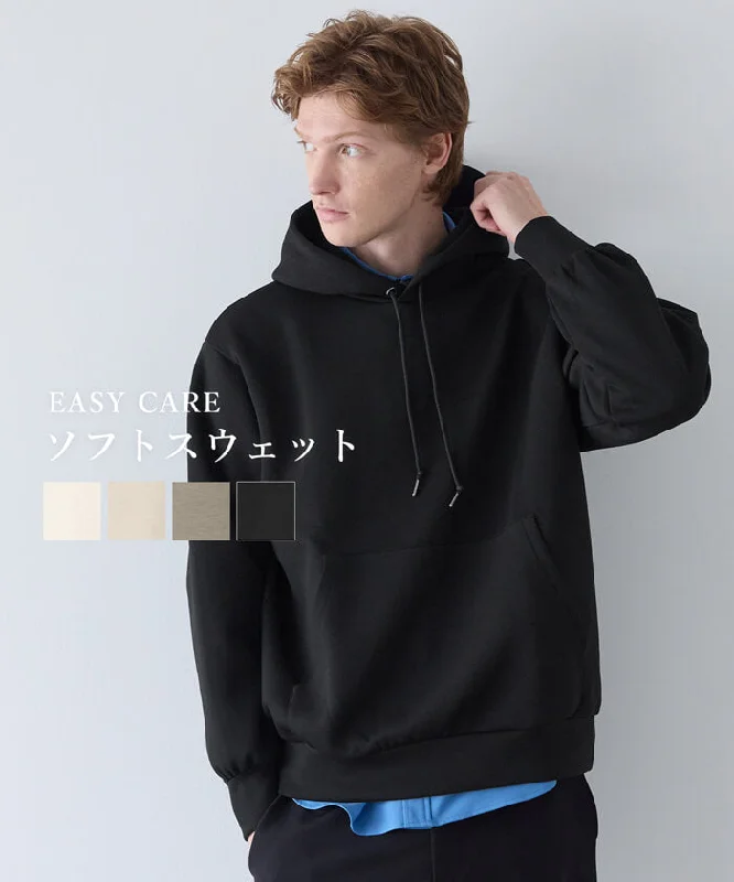 Weekend Discounts to Celebrate セール★2490円→1490円 ソフトスウェットニットプルパーカー メンズ メール便不可