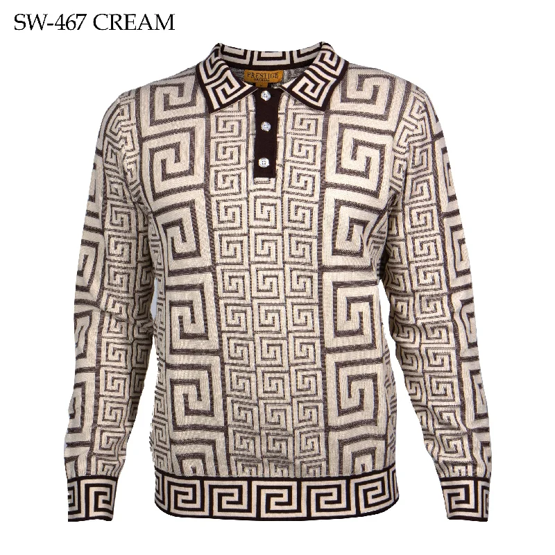 Savings Alert L/S Polo Full Greek Print