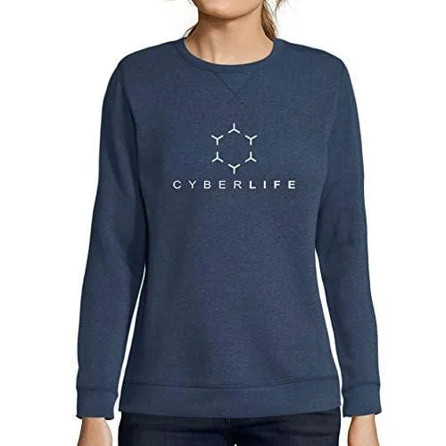 Deal of the Week Ultrabasic - Femme Graphique Cyberlife Sweatshirt Action de Grâces Xmas Cadeau Idées Tee Gris Chiné Denim Deal of the Week Ultrabasic - Femme Graphique Cyberlife Sweatshirt Action de Grâces Xmas Cadeau Idées Tee Gris Chiné Denim