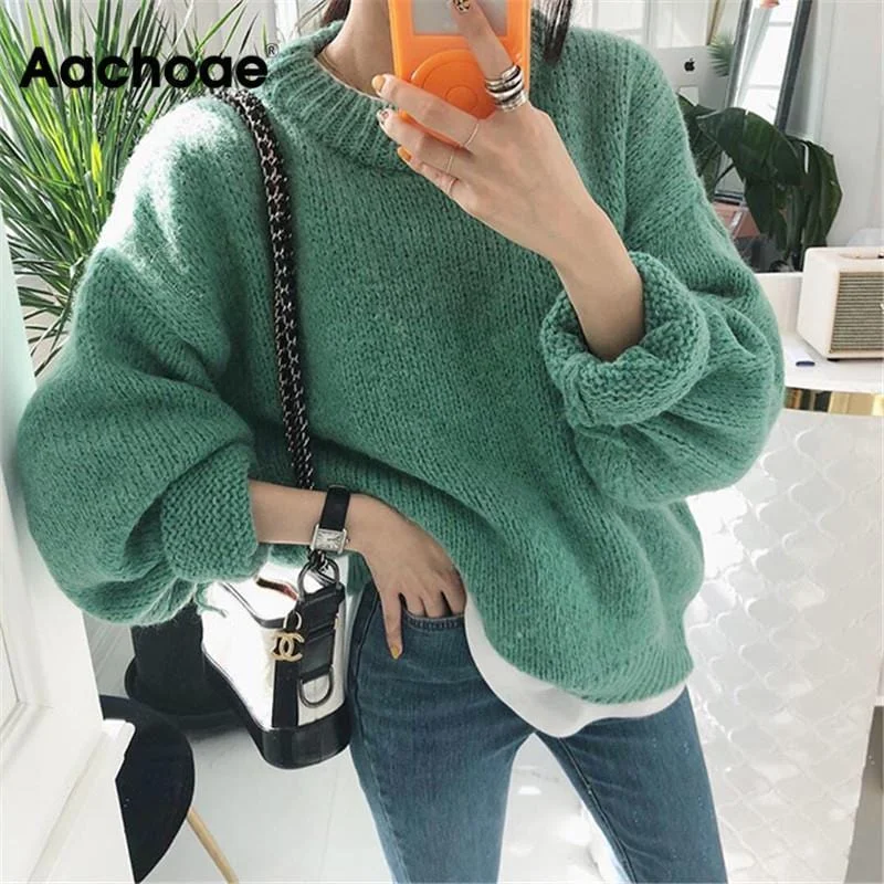 Weekend Deals That Sizzle Sweater Women 2020 Autumn Winter Fashion Solid O Neck Pullover Sweaters Korean Style Knitted Long Sleeve Jumpers Casual Tops Weekend Deals That Sizzle Sweater Women 2020 Autumn Winter Fashion Solid O Neck Pullover Sweaters Korean Style Knitted Long Sleeve Jumpers Casual Tops