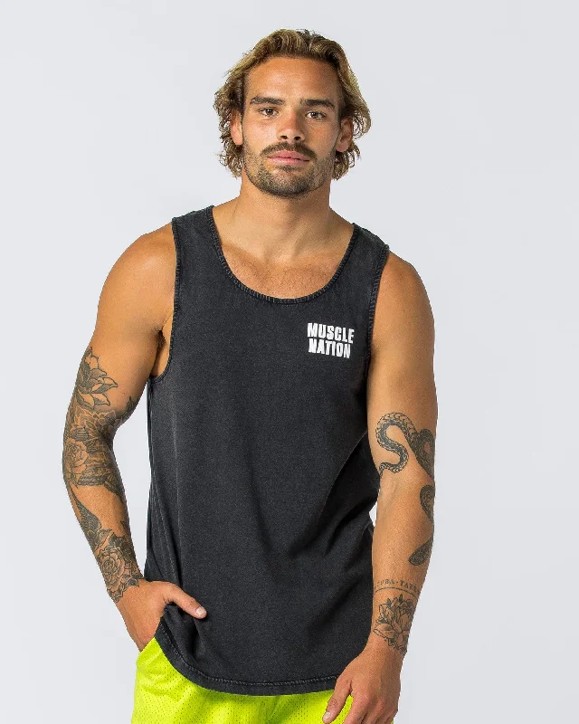 Deal Alert H Back Tank - Washed Black