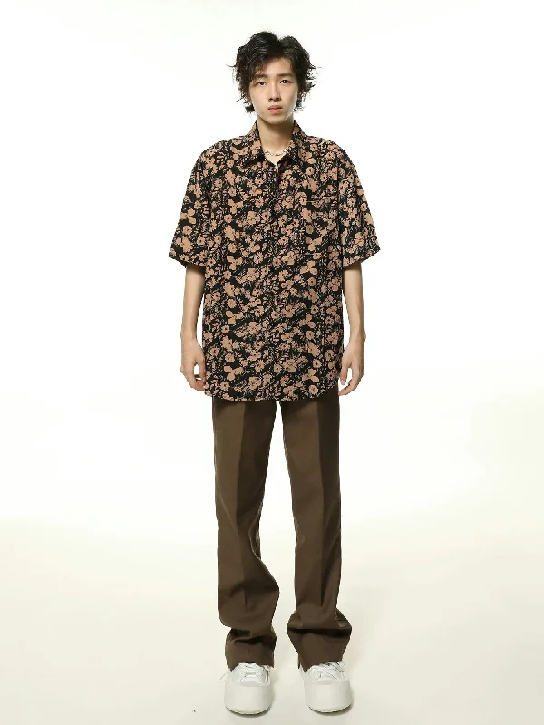 Weekend Bargains to Love Floral Pattern Oversized Button-Up Shirt