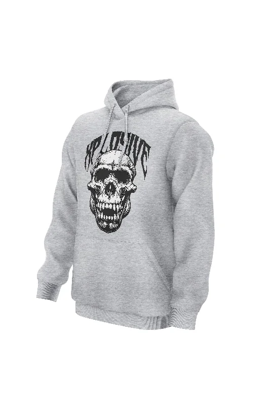 Discount Deals XAPE Skull V1 Hoodie - Grey
