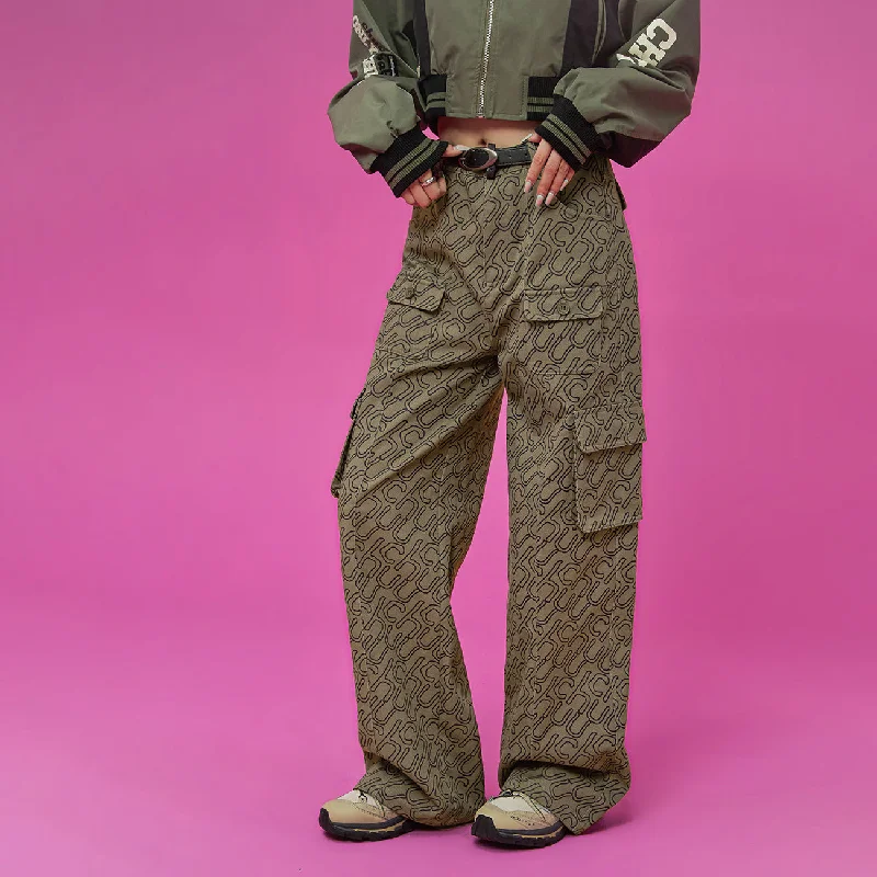 Weekend Savings Fiesta Logo Lettering Cargo Wide Pants